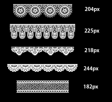 レース ライン のphotoshopブラシ素材 無料 フリー 素材