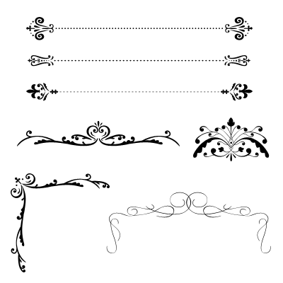 飾り罫 飾り枠のphotoshopカスタムシェイプ素材 無料 フリー 素材
